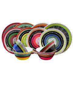 Gibson Almira 12-Piece Dinnerware Set in 4 Assorted Colors